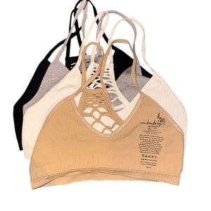 FP Intimately Seamless Ribbed Strappy Bralette Bundle